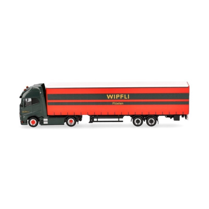 Herpa Volvo FH GL XL Electric gardintrailer-sættevognstræk Wipfli (Schweiz) – produktbillede 4