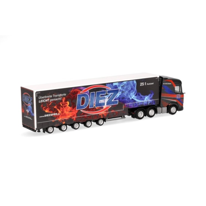 Herpa DAF XG Volumengardintrailer-sættevognstræk Diez – produktbillede 2
