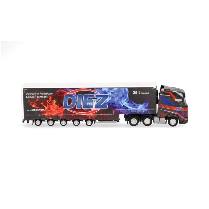Herpa DAF XG Volumengardintrailer-sættevognstræk Diez – produktbillede 3