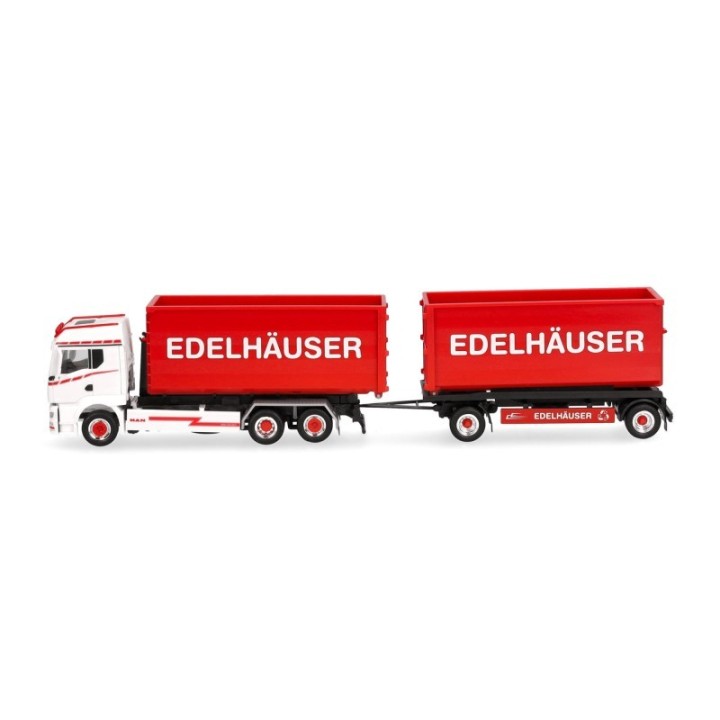 Herpa MAN TGS TM Abrollmulden-trækker-anhænger-kombination Edelhäuser – produktbillede 4