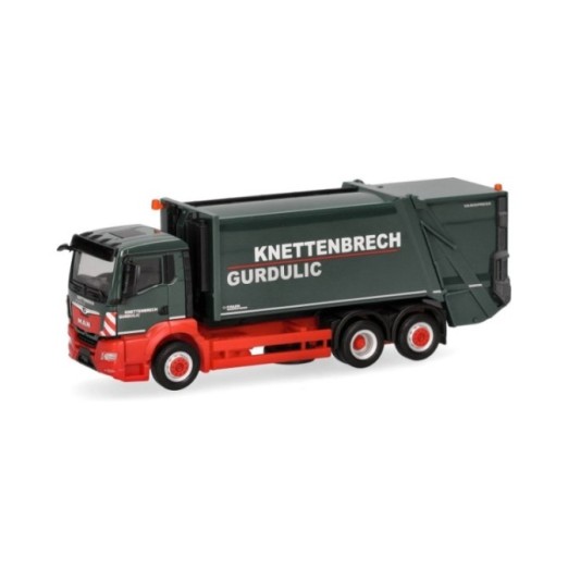 Herpa MAN TGS NN Pressmüllwagen FAUN VARIOPRESS Knettenbrech Gurdulic