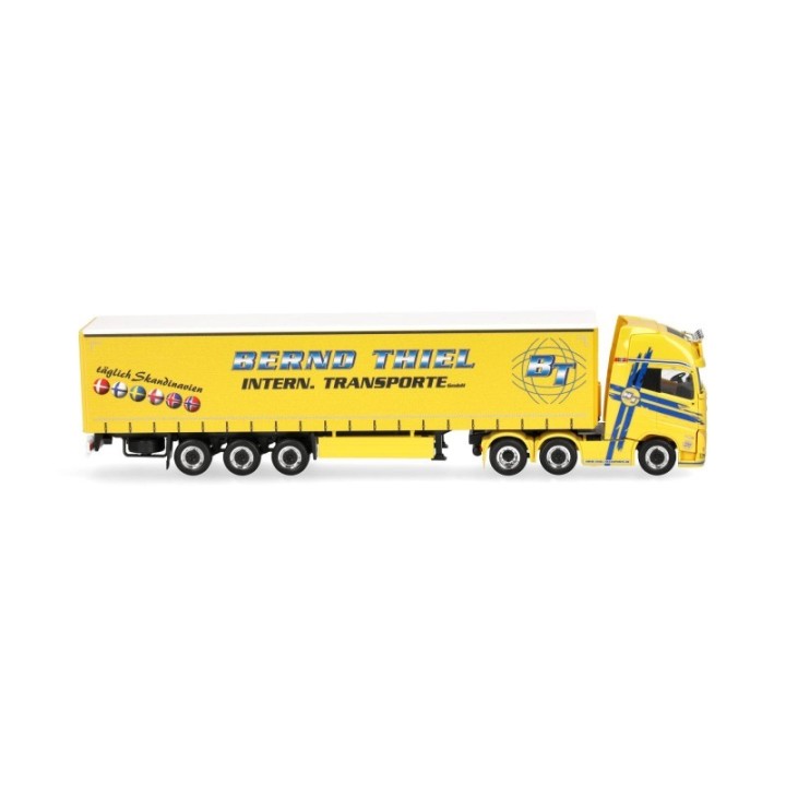 Herpa Volvo FH GL XL 2020 6x2 gardintrailer-sættevognstræk Bernd Thiel Transporte – produktbillede 3