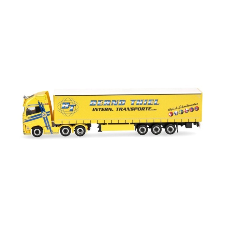 Herpa Volvo FH GL XL 2020 6x2 gardintrailer-sættevognstræk Bernd Thiel Transporte – produktbillede 4