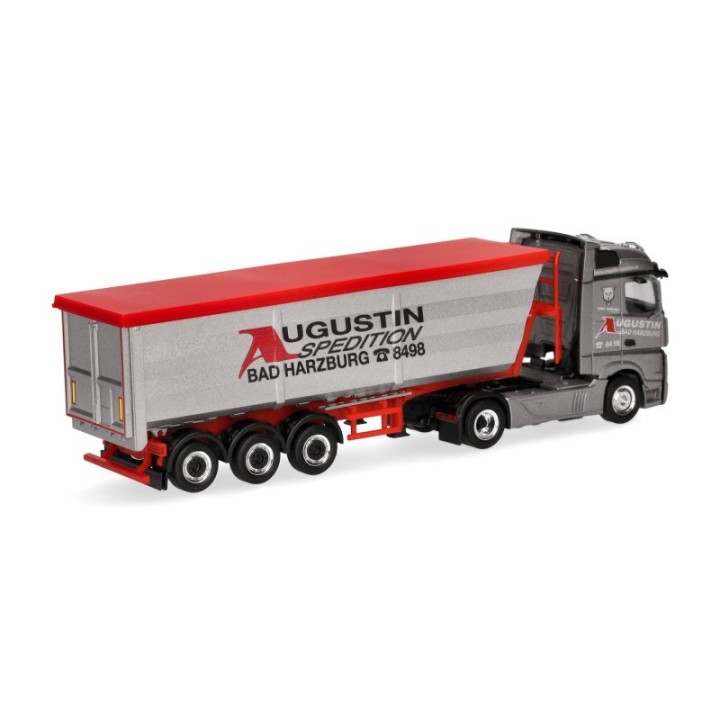 Herpa Mercedes-Benz Actros Streamspace Stahlmulden-sættevognstræk Augustin Spedition – produktbillede 2