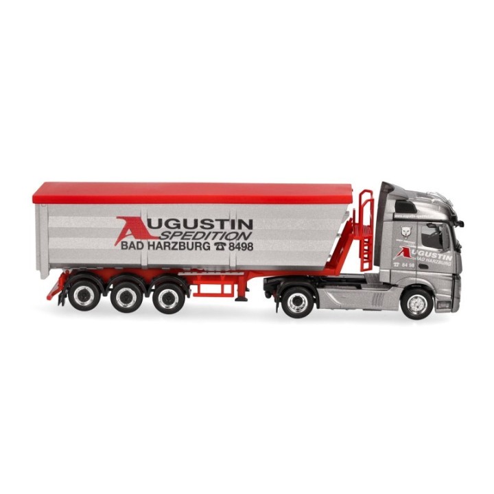 Herpa Mercedes-Benz Actros Streamspace Stahlmulden-sættevognstræk Augustin Spedition – produktbillede 3