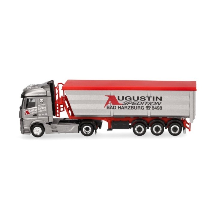 Herpa Mercedes-Benz Actros Streamspace Stahlmulden-sættevognstræk Augustin Spedition – produktbillede 4