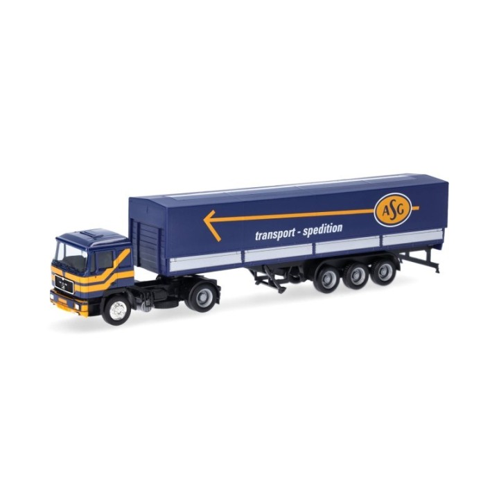 Herpa MAN F90 presenningn-sættevognstræk ASG (Schweden)