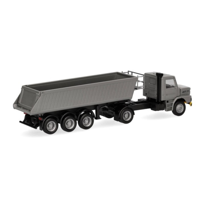 Herpa Scania Hauber Kipp-sættevognstræk grå/gul – produktbillede 2