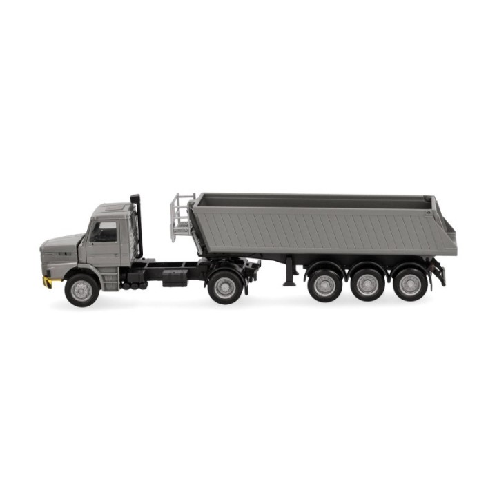 Herpa Scania Hauber Kipp-sættevognstræk grå/gul – produktbillede 4