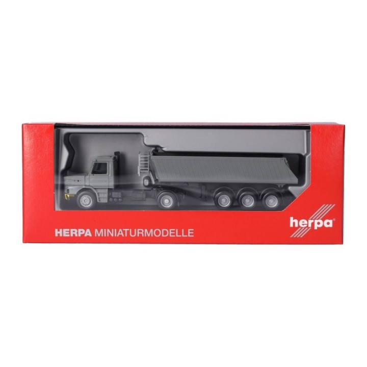 Herpa Scania Hauber Kipp-sættevognstræk grå/gul – produktbillede 5