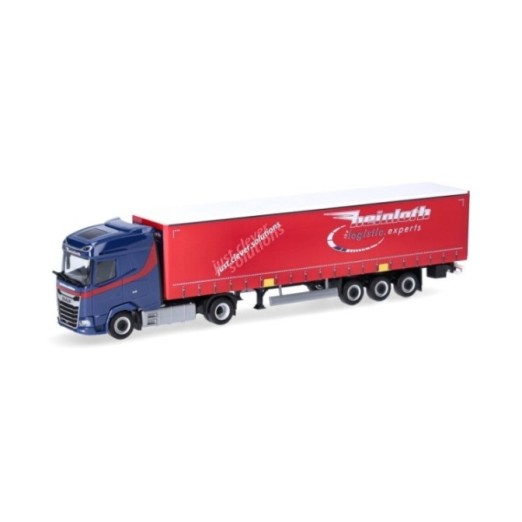 Herpa DAF XG gardintrailer-sættevognstræk Heinloth