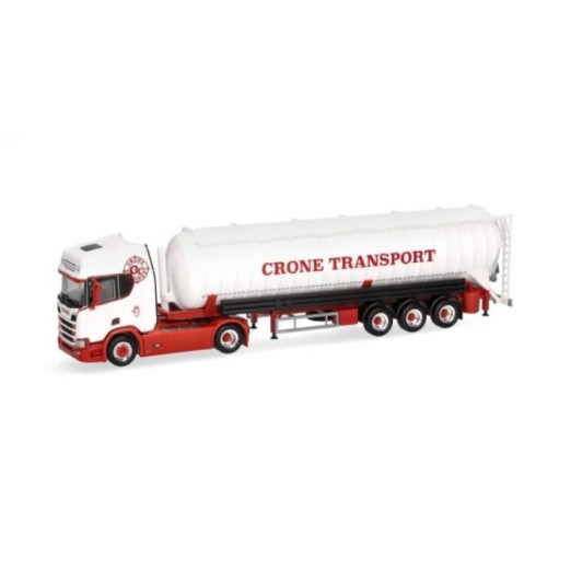 Herpa Scania CR 20 HD Saugsilo-sættevognstræk Crone Handel und Transport