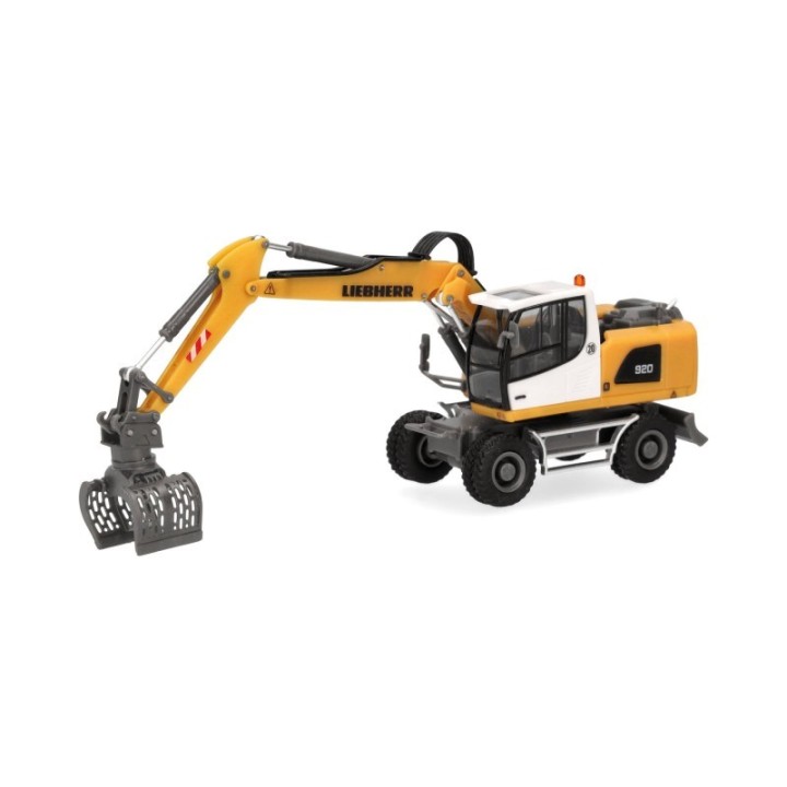 Herpa Liebherr Mobilbagger A920 (mit drei Anbaugeräten) – produktbillede 3