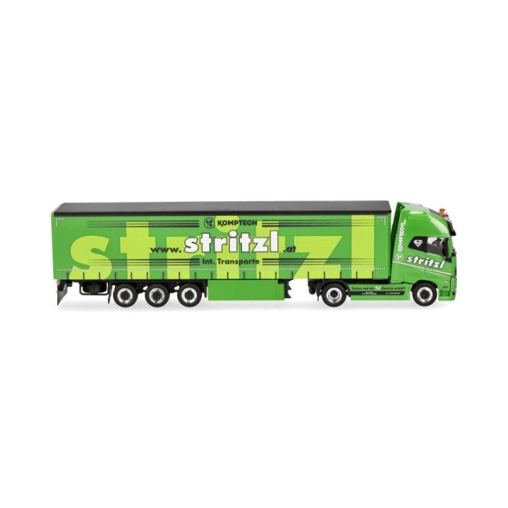 Herpa Volvo FH16 GL XL 2020 gardintrailer-sættevognstræk Stritzl (Österreich) – produktbillede 3