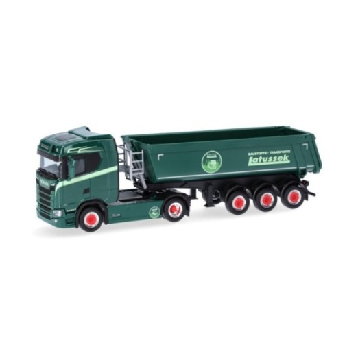 Herpa Scania CS 20 ND Rundmulden-sættevognstræk Latussek