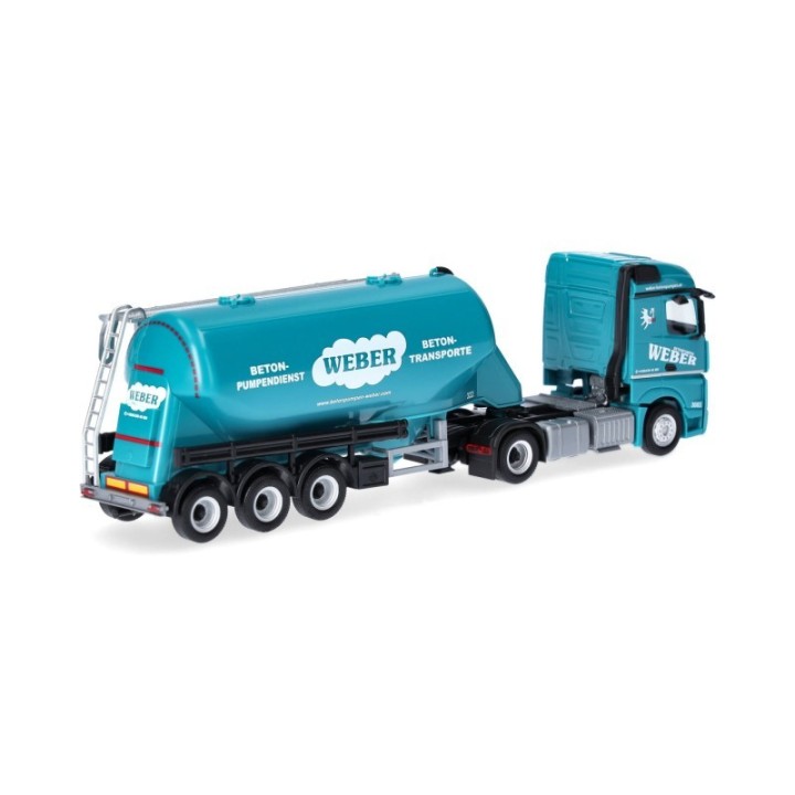 Herpa Mercedes-Benz Actros 18 Streamspace Eutersilo-sættevognstræk Weber Betonpumpen (Österreich) – produktbillede 2
