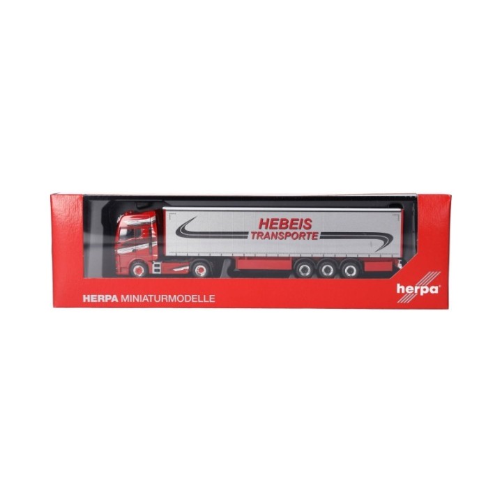 Herpa MAN TGX GX gardintrailer-sættevognstræk Hebeis Transporte – produktbillede 5