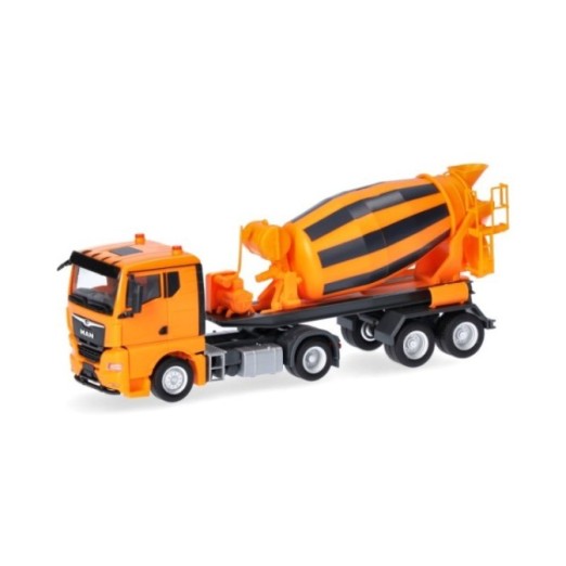 Herpa MAN TGX GN Betonmischer-sættevognstræk 2-akslet/2-akslet kommunalorange