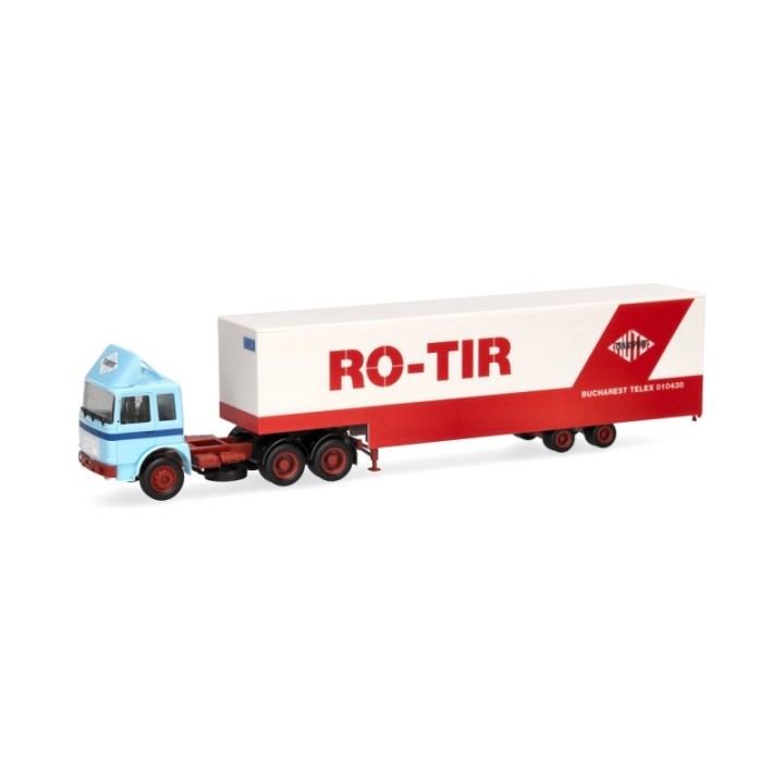 Herpa Roman Diesel 6x4 Jumbokasse-sættevognstræk RO-TIR (Rumänien)