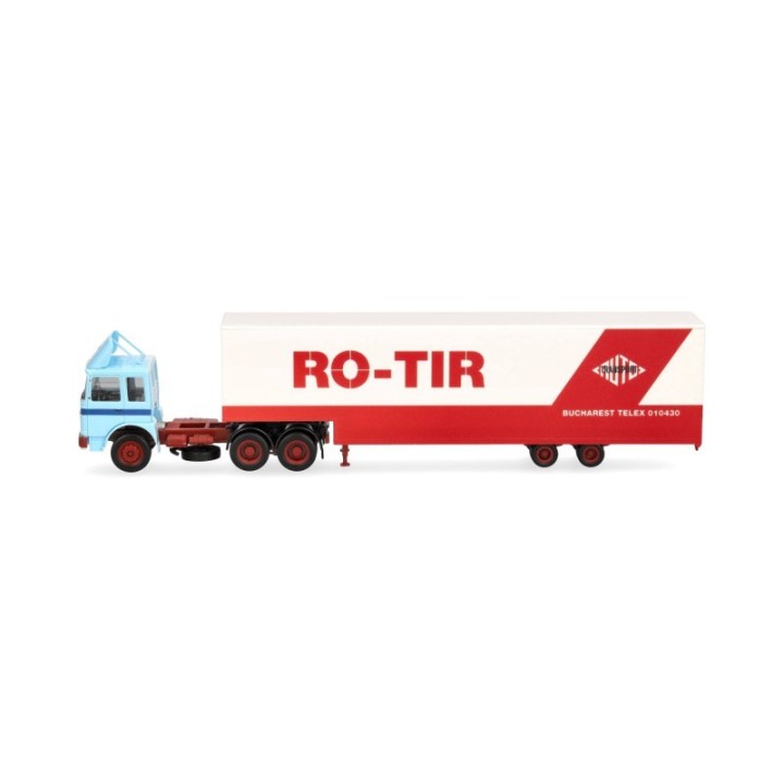 Herpa Roman Diesel 6x4 Jumbokasse-sættevognstræk RO-TIR (Rumänien) – produktbillede 4