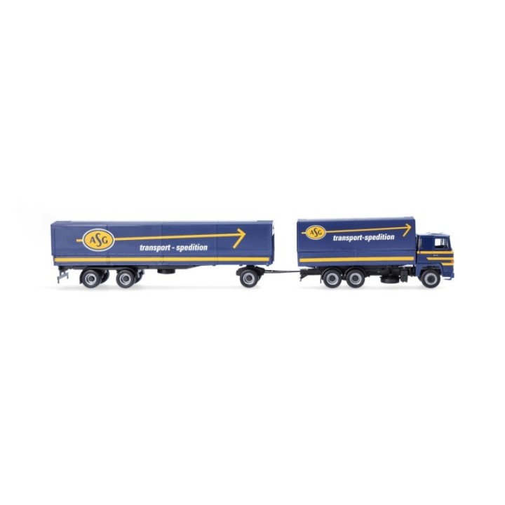 Herpa Scania 141 presenningn-trækker-anhænger-kombination ASG (Schweden/Stockholm) (SE) – produktbillede 3