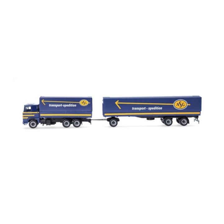 Herpa Scania 141 presenningn-trækker-anhænger-kombination ASG (Schweden/Stockholm) (SE) – produktbillede 4
