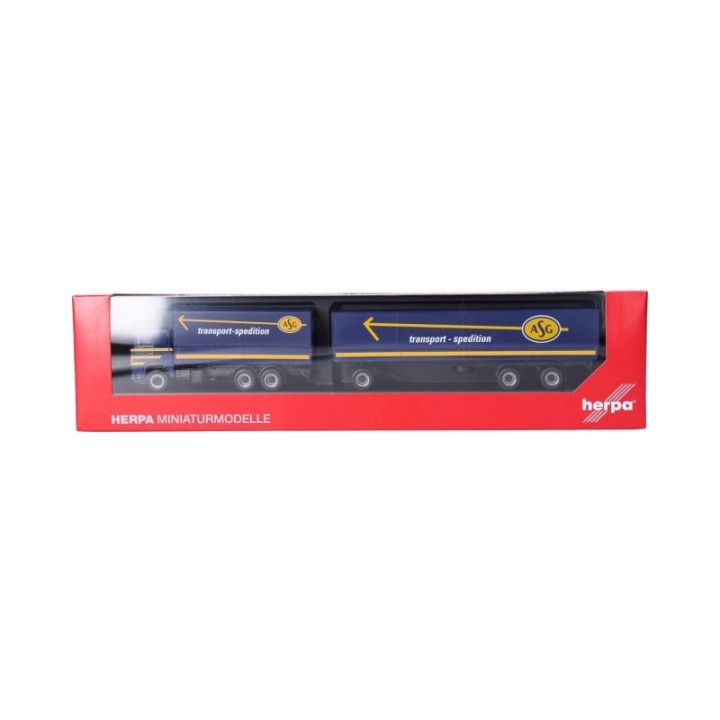 Herpa Scania 141 presenningn-trækker-anhænger-kombination ASG (Schweden/Stockholm) (SE) – produktbillede 5