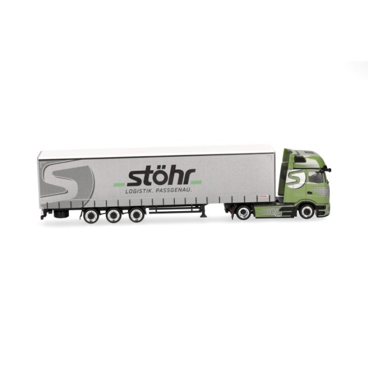 Herpa Mercedes-Benz Actros L ProCabin Gigaspace Volumenpresenningn-sættevognstræk Stöhr Logistik – produktbillede 3