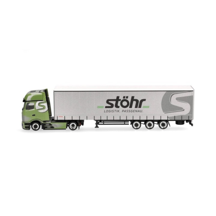 Herpa Mercedes-Benz Actros L ProCabin Gigaspace Volumenpresenningn-sættevognstræk Stöhr Logistik – produktbillede 4