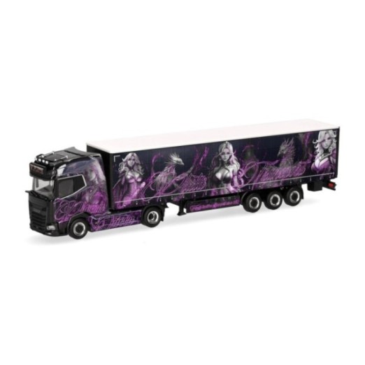 Herpa DAF XG+ gardintrailer-sættevognstræk Pluta/Phoenix Queen (Polen/Gnuszyn) (PL)
