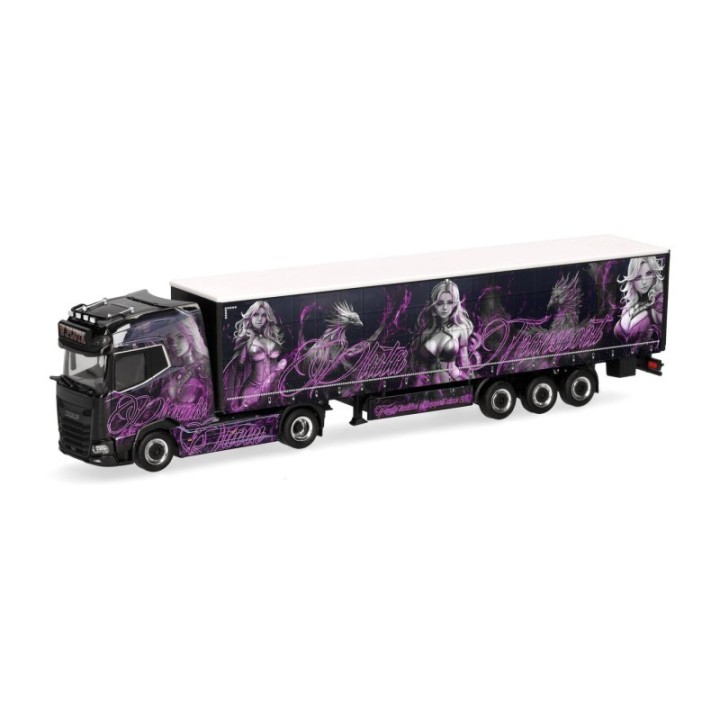 Herpa DAF XG+ gardintrailer-sættevognstræk Pluta/Phoenix Queen (Polen/Gnuszyn) (PL)