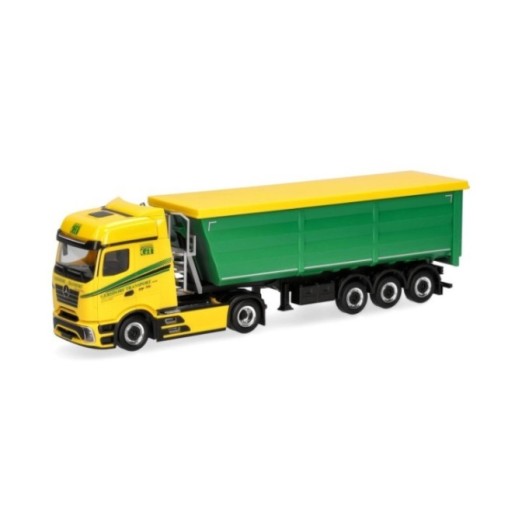 Herpa Mercedes-Benz Actros L ProCabin Bigspace Stahlmulden-sættevognstræk Gersdorf Transport (Sachsen/Haselbachtal)