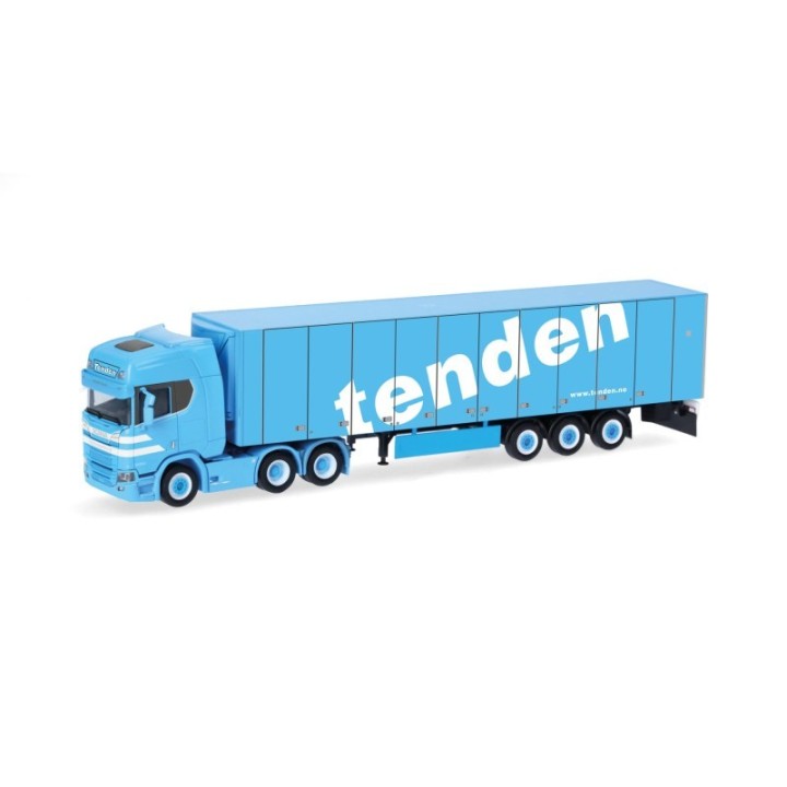 Herpa Scania CR 20 højt tag 6x4 kølekasse-sættevognstræk Tenden (N)