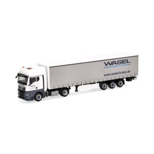 Herpa MAN TGX GX gardintrailer-sættevognstræk Wasel