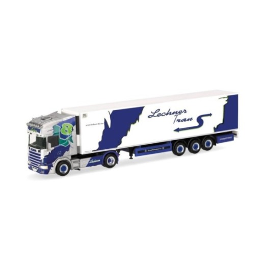 Herpa Scania 164 TL kølekasse-sættevognstræk Lechner Trans (I)