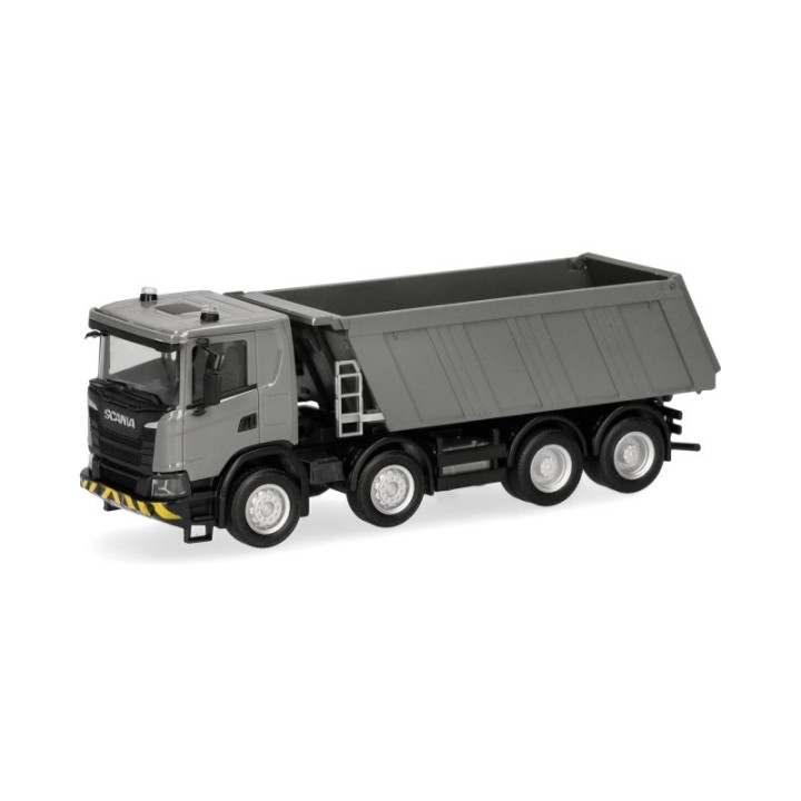 Herpa Scania XT 17 Kipp-LKW 4-akslet grå-gul