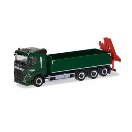 Herpa Volvo FH 2020 Flachdach ladn-LKW 4-akslet mit læssekran Mayer Zweibrücken