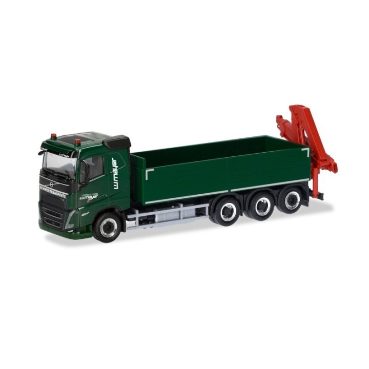 Herpa Volvo FH 2020 Flachdach ladn-LKW 4-akslet mit læssekran Mayer Zweibrücken