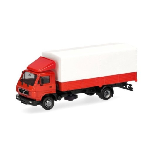 Herpa BASIC MAN G90 presenningn-LKW rød/hvid