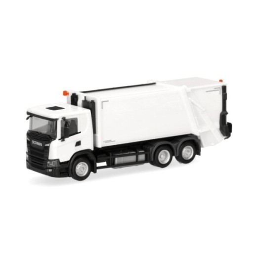 Herpa Scania CG17 Pressmüllkøretøj Variopress hvid