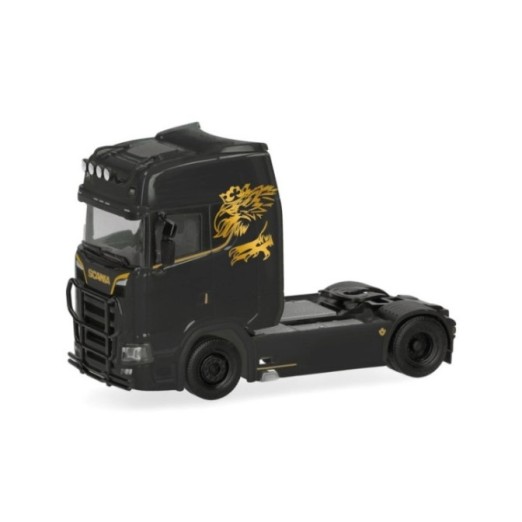 Herpa Scania CS 20 højt tag trækker mit Lampenbügel und Rammschutz 2-akslet sort