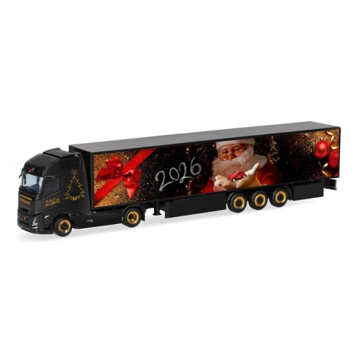 Herpa Volvo FH Aero Globetrødter XL 15m kasse-sættevognstræk Herpa Weihnachtsmodell 2026