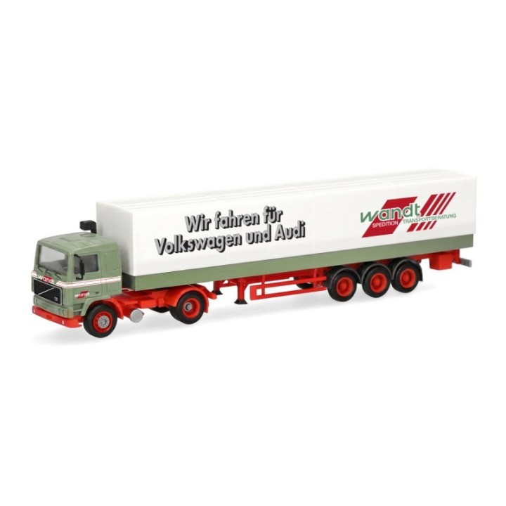 Herpa Volvo F10 presenningn-sættevognstræk Wandt/Wir fahren für Volkswagen und Audi