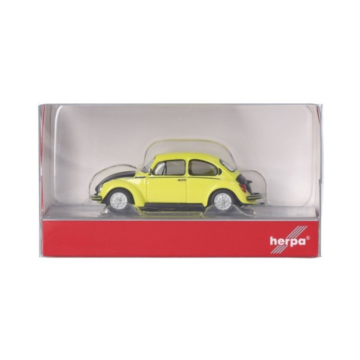 Herpa VW Käfer 1303 Der gul-sorte Renner – produktbillede 5