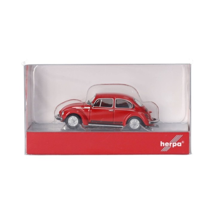 Herpa VW Käfer 1303 CITY ibizarød – produktbillede 5