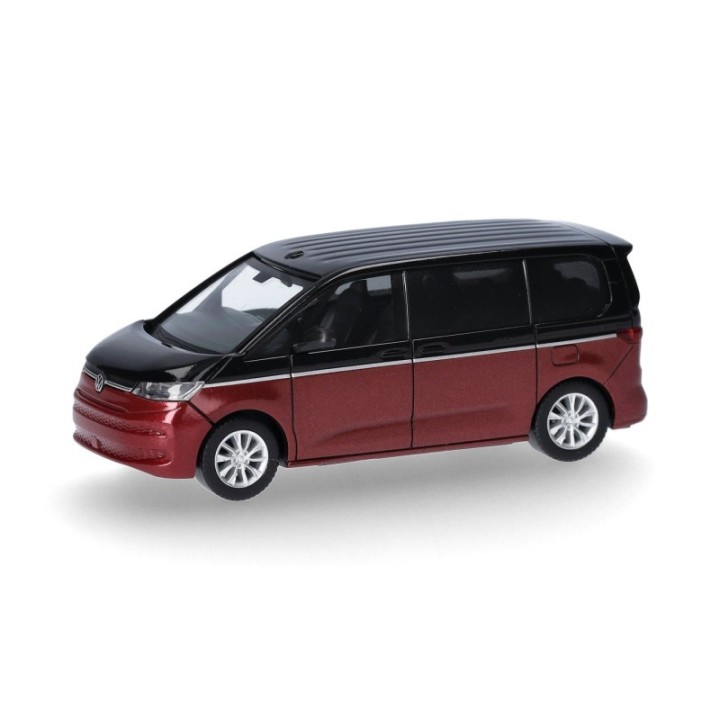 Herpa VW Multivan Deep-Black/Fortanarød