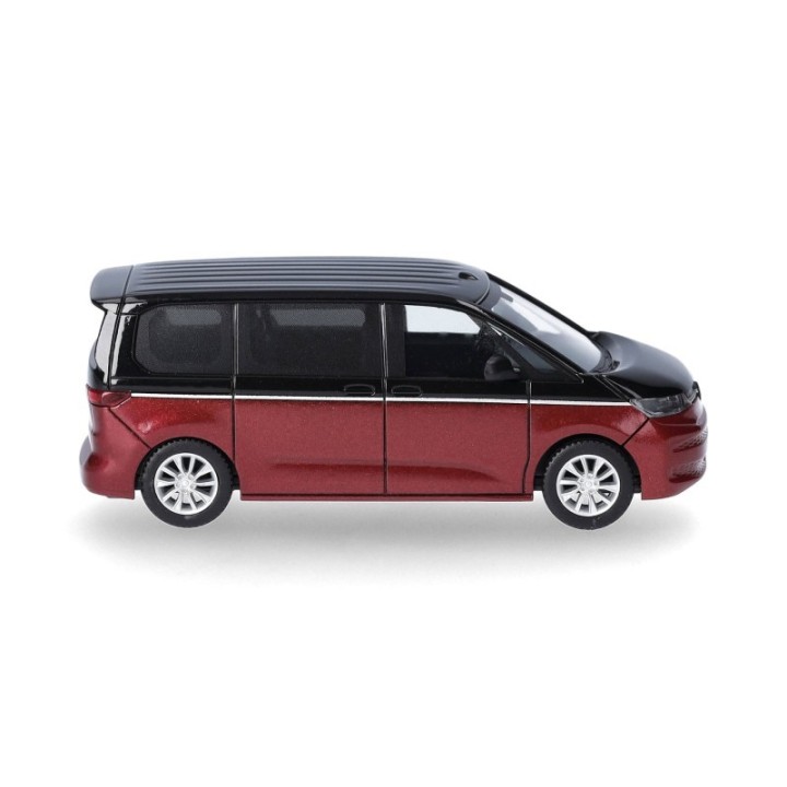 Herpa VW Multivan Deep-Black/Fortanarød – produktbillede 3
