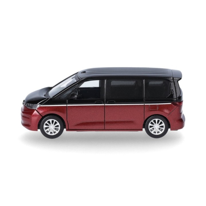 Herpa VW Multivan Deep-Black/Fortanarød – produktbillede 4