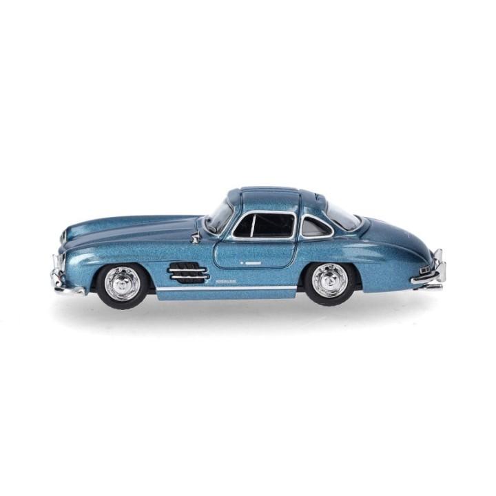 Herpa Mercedes-Benz 300 SL Flügeltürer hellblåmetallic – produktbillede 4