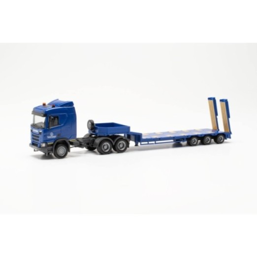 Herpa Scania CR ND Semitieflade-sættevognstræk Wehrtechnische Dienststelle für Waffen und Munition